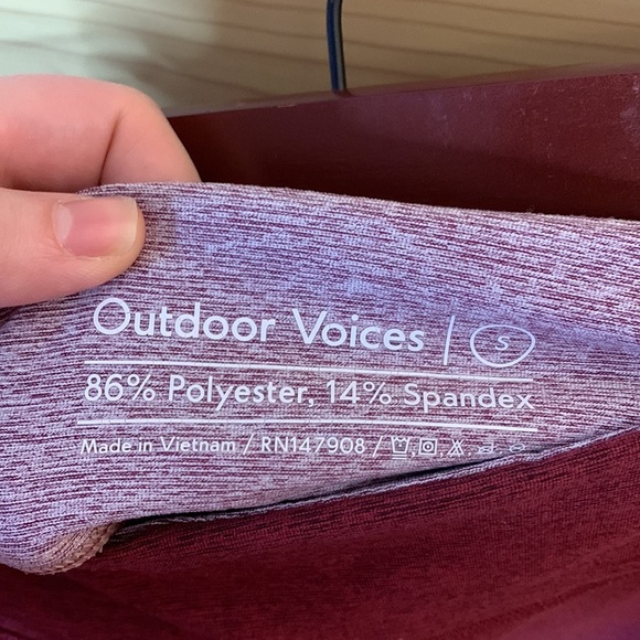 Outdoor Voices Tri Color Leggings Size Small - Picture 5 of 7